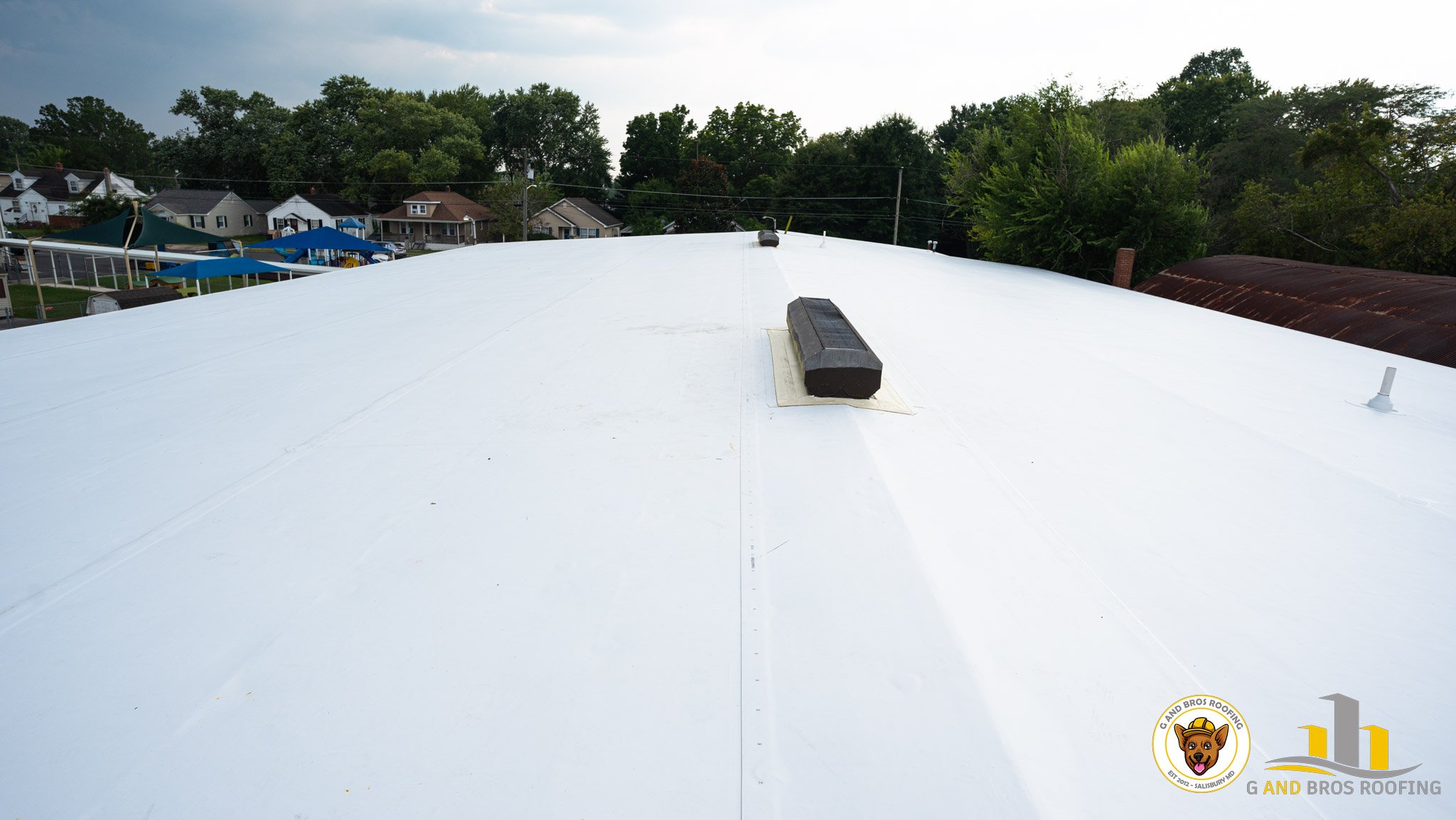 Shore Up Head Start Salisbury MD - G and Bros Roofing, your local salisbury md commercial roofing contractor, installed a new Carlisle TPO roof over the existing metal roof.
